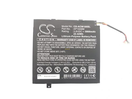 Acer Aspire Switch 10 SW5-011 Új Utángyártott Akkumulátor 3.8V 5900mAh