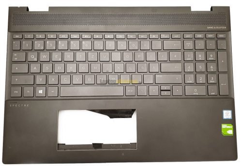 HP Spectre X360 15-CH Német billentyűzet modul háttérvilágítással használt